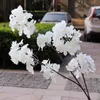 Decorative Flowers Wreaths White Color Artificial Cherry Blossom Three Fork Fake Branches For Wedding Arch Bridge Decoration Cei7072258