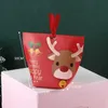 StoBag 20pcs Merry Christmas Happy Year Paper Box Baby Shower Party Candy Cake Package Gift Decorating Supplies With Ribbon 210602