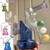 Barriga Redonda Roxa Transparente Fumar Cachimbos de Água Acessórios para Cachimbos Bongo de Vidro Reciclador Plataforma de Óleo Cera Erva Tabaco Água Inebriante