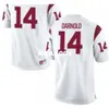 001 Biały Red Sam Darnold # 14 USC Trojans Alumni College Jersey Red White S-4Xll Niestandardowe Nazwa lub Numer Jersey