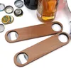 2021 New Wood Handle Bottle Openers Bar Blade Rostfritt stål Ölöppnare