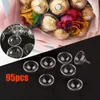 Party Decoration 95PCS Chocolate Storage Balls DIY Open Plastic Clear Fillable Bauble Ornament Gift Present Candy Box Case Bouquet Decor