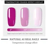 Högkvalitet 6Colors Temperaturförändring 30 ml Poly Nail Gel Set UV Varnish Polish Art Kit Snabbbyggnad för tillägg Manikyr1