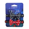 Cat Collars & Leads 2pcs/set Collar With Bell Bowtie Breakaway Safety Necklace For Cats Kitten Charm Adjustable Accessories