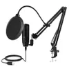 PC 콘덴서 용 마이크 USB 컴퓨터 마이크 키트 뮤트 및 스튜디오 용 에코 Podcast Mac 스트리밍 음악 녹음