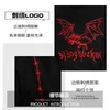 Cool Fashion Casual Gothic Goat Demon Bat Embroidery Pollover Black Sweatshirt heavy metal style hoodies sudadera Punk fleece 201113