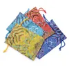 20pcs 실크 쥬얼리 포장 10 x13cm 웨딩 호의 선물 가방 중국어 Brocade Drawstring 가방 세련된 작은 맞춤 파우치