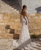 Lian Rokman 2021 Sheath bröllopsklänningar från axelspetsen Appliqued Sexy Mermaid Bridal Gowns Plus Storlek Country Robe de Mariée