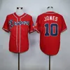 Retror 1995 1999 Vintage Baseball 10 Chipper Jones Jersey 29 John Smoltz 6 Bobby Cox Retire Pullover Team Cooperstown Flexbase Cool Base MEN