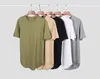 Men's T Shirt Extended Streetwear T-Shirt Men clothing Curved Hem Long line Tops Swag Hip Hop Urban Blank