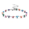 2021 Bohème coloré mauvais œil perles bracelets de cheville pour femmes or argent couleur été océan plage cheville bracelet pied jambe chaîne bijoux