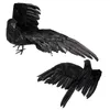 22/30 cm artificiell kråka raven fågel påsk fest dekoration falska flygande kråka fåglar vingar behandla trick leksaker levererar svart y201006