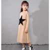 da 6 a 14 anni bambini ragazze adolescenti stelle pelliccia stampa bagliore cotone vestito casual bambini ragazza autunno inverno vestito nero fit and flare 201008