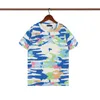 2022 Mens T-Shirts Crew Neck Loose Color Printed Short Sleeve Top Breathable Street Hip Hop Style Tees Various Color Styles