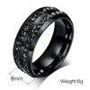 Кластерные кольца Modyle высокое качество мужской панк винтаж черный нержавеющая сталь ювелирных изделий два ряда CZ каменное обручальное кольцо для человека женщина
