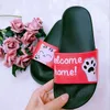 Lato Kobiety Kapcie Home Słodkie Cartoon Cat Slajdy Platforma Mody Sandal Slip On Panie Kryty Łazienka Klapki Buty plażowe 210310