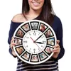 Crea il tuo orologio da parete personalizzato 12 foto Regalo souvenir unico Orologio da parete per la casa Foto personalizzate di amici di famiglia Orologio stampato 210310