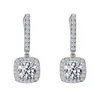 Trendig halo real 925 Sterling Silver Stud Earings Fashion Jewelry for Women Jubileum Gift Whole E6577618110