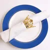 Kirsite An Crown Napkin Rings Hotel Banquet Wedding Table Decorate Tissue Ring Fashion Napkins Buckle 5 8zw B3