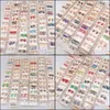 Stud Earrings Jewelry Womens Fashion 30Pairs/Lots Crystal European And American Mix Style 210323 Drop Delivery 2021 2Fjzx