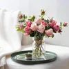 Flores decorativas grinaldas koko flor artificial rosas búlgaro sala de estar mesa decoração retro buquê criativo mobiliário