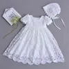 Varejo Infantil Baby Girl Lace Vestidos Longo Duração Vestidos de Batismo Tule Formal Primeiro Aniversário Vestido 0-30 Mêses E108 210610
