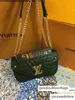 Designer Handbags M51943 Wave Mm Dark Green Embroidered Chain Handles Boston Messenger Shoulder