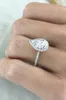 Anelli del cluster S925 ANELLO DI Diamante a forma di colore argento S925 Anello per le donne Bride Gemstone Engagement Wedding Belle monili regalo 2021 Trend
