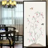 Adesivi per finestre Pellicola decorativa per finestre Privacy Fiori Uccelli Vetrate senza colla Static Cling Tinta smerigliata 73