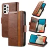 Business Magnetic Leather Wallet Cases Deluxe Flip Cover Card Slot för Samsung S21 Fe S22 Plus Ultra A13 A33 A53 A73 A03 Core A03S6547316