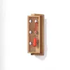 Boîte à clés rotative en chêne blanc Miroir de courtoisie en bois massif Boîte à clés d'entrée Tenture murale Crochet mural en bois Crochet porte-manteau T200413