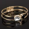 YFJEEW Mode Vrouwen Armband Goud Kleur Elegante Sieraden Mode Bud Crystal Armbanden Armbanden Kerstcadeaus voor Dames B004 Q0719