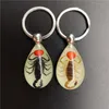 Ny Lysande Konstgjorda Keychain Real Insect Resin Proimen Key Ring Pendant G1019