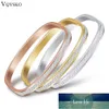 New Three Colors Bracelets Bangles Stainless Steel With 2 row Sparkling Cubic zirconia Open Bracelet For Women Factory price expert design Quality Latest Style