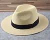 Мужской большой размер Panama Hat Lady Beach Wide Brim соломенная взрослый Fedora Cap человек складное ведро S 55-57CM 58-60CM 210608