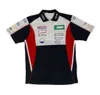 Nova roupa de fábrica para equipe de ciclismo de motocicleta camisa polo lapela camiseta de secagem rápida versão driver terno de corrida 196R