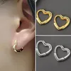 Stud Minimalist Gold Safety Pin örhängen Metal Big Circle Geometric Heart-Shaped Women Girls Wedding Party Jewelry 2021