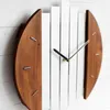 벽시계 나무 시계 현대 디자인 빈티지 소박한 초라한 조용한 아트 시계 홈 장식
