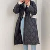 Piumino da donna Parka invernale Giacca da anatra bianca da donna Cappotto lungo imbottito da donna Abbigliamento da donna sottile Autunno Casaco Feminino Inverno WPY4015