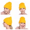Autumn Winter Fashion Beanies for Men Warm Unisex Woman Hat Cute Bonnet Femme Knitted Hat 2019 Black White Red Pink Y21111