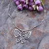 Dames Holle Butterfly Tibetaans Zilveren Hanger Kettingen Mode Gift Nationale Stijl Dames DIY Ketting Hangers