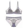 NXY cockrings sexy set Soft Triangle Cup Wireless Bra Set Sexy Lace Mesh and Panties Thin Lined Transparent Underwear Women Lingerie 1127 1123