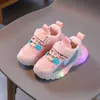 New Kids Boy Led Light Up Shoes Girls and Boys Glowing Sneakers Girls Casual Shoes Children Boys with Light Sole Sneakers E07303 G1025
