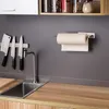 Toiletpapier Houders 2021 Mode Zelfklevende Tissue Roll Houder Draagbare Handdoekenrek voor Keuken Badkamer Zilver