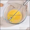 Egg Tools Kitchen Kitchen, Dining & Bar Home Garden Semi-Matic Whisk Stainless Steel Hand Push Blender Beater Milk Frother Mixer Stirrer Sti