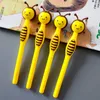 50PCS Cartoon Little Bee Gel Pen Creativo Carino Cancelleria Studente Penna nera Regali per bambini Y200709225l