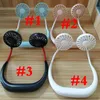 Party Favorit Hand Free Fan Sports Portable USB Uppladdningsbar Dual Mini Luftkylare Sommarhals Hängande Fan MMA186