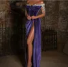 Abendkleid Damenkleid Lila Samt Schatz Meerjungfrau Etui Yousef Aljasmi Kendal Jenner Silber Kristall Kim Kardashian