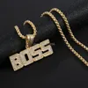 Guldkedja Hip Hop Boss Pendant Halsband Bling Diamond Halsband för män Kvinnor Mode Smycken kommer och Sandy