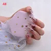 FSHION Design Nail Gradiënt Smudges Kleur Nep Nagels Ins Franse Ballerina Volledige Cover Valse Nagels DIY Manicure Tip 24pcs / set Herbruikbare pers op extensie